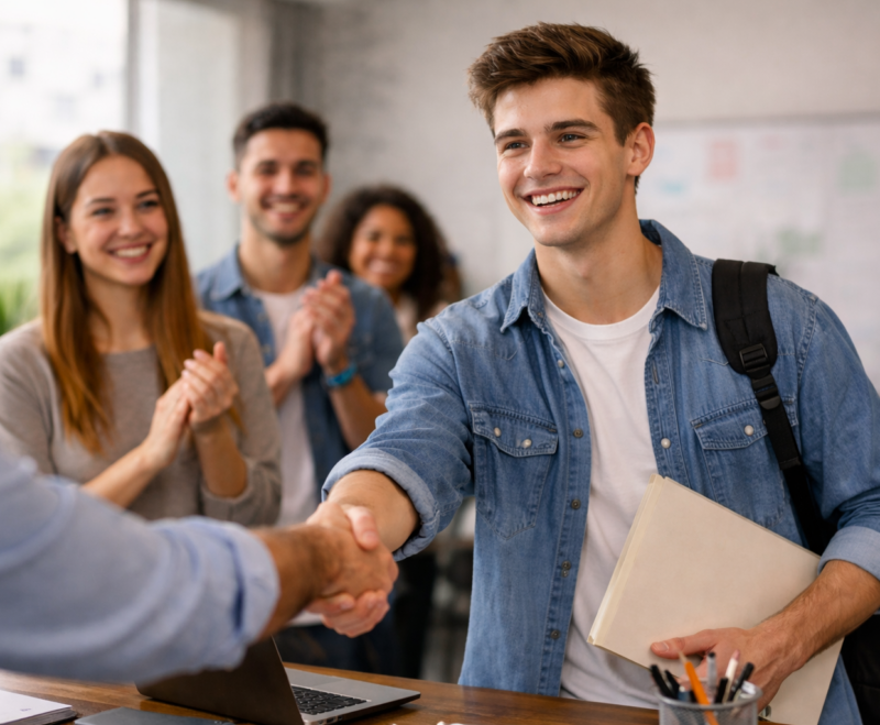 Imatge Joves en pràctiques.