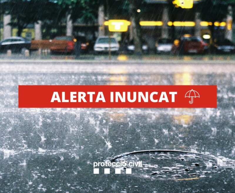 Imatge Fase Alerta INUNCAT · Divendres 17 d’octubre