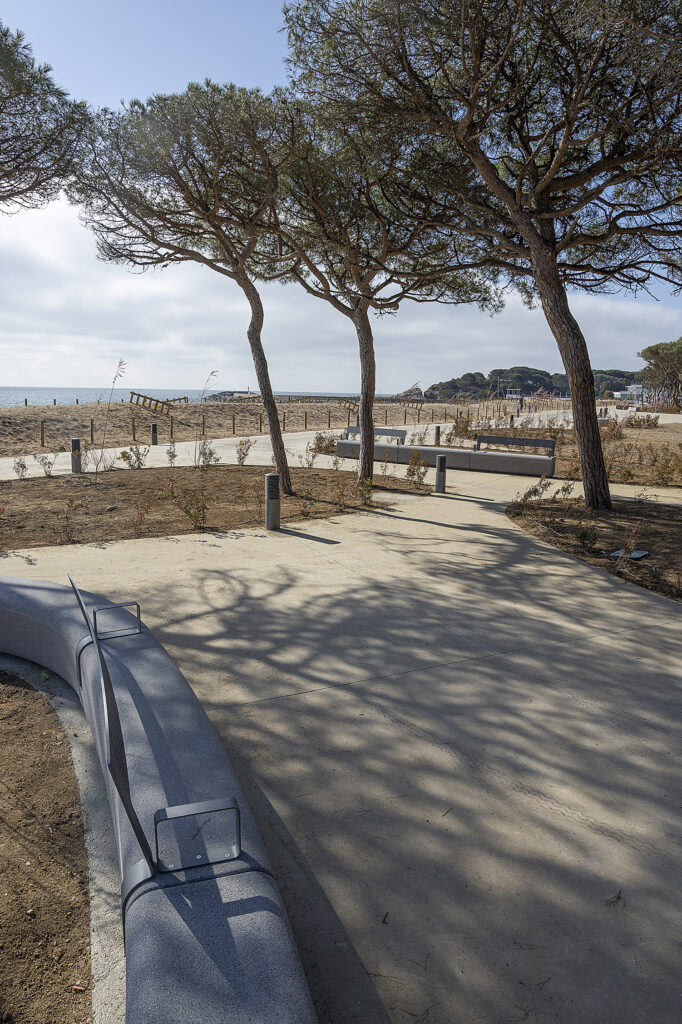 2X0A1893 Tram sud passeig marítim reformat. vista camí sauló i vegetació
