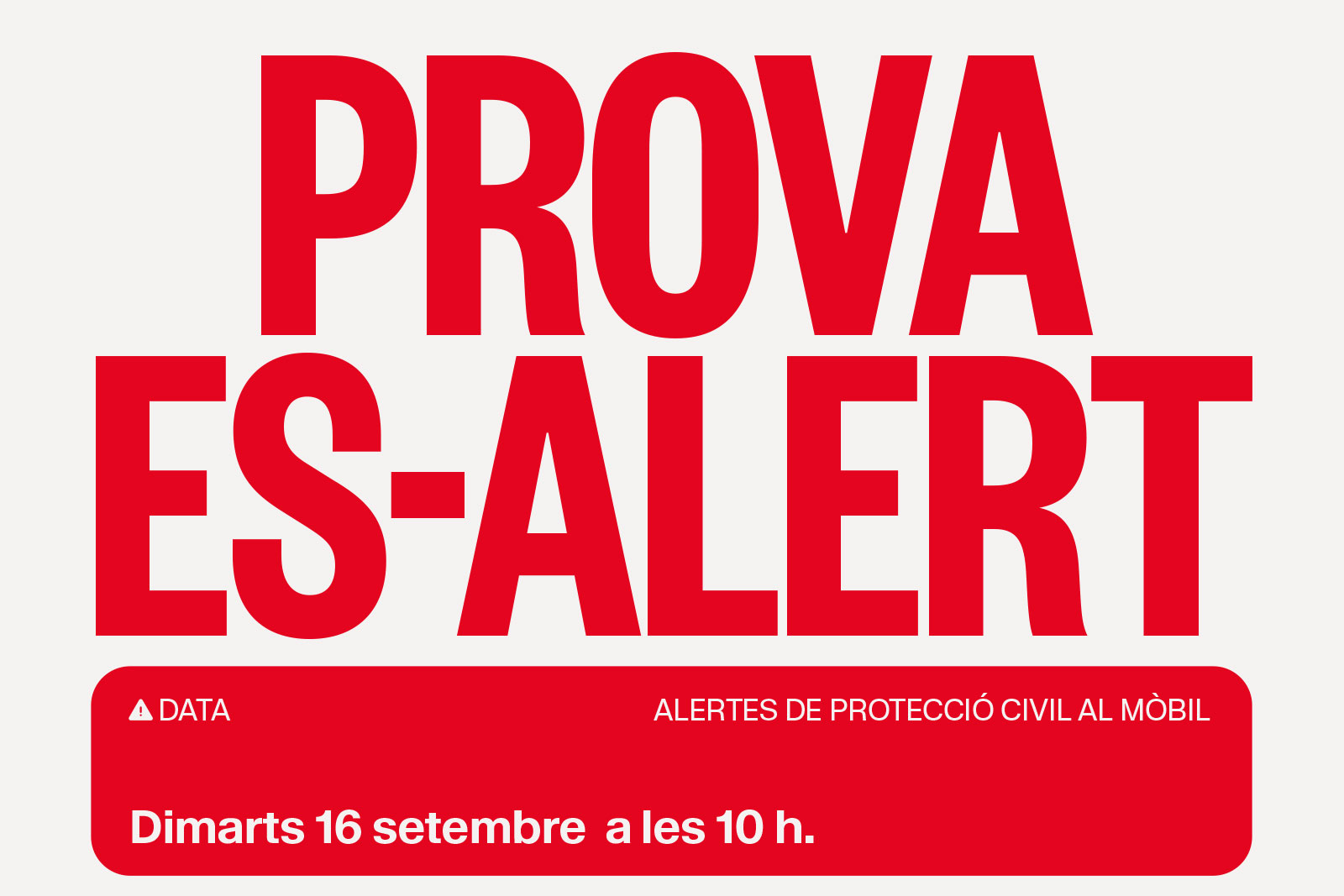 Prova ES-ALERT de Protecció Civil
