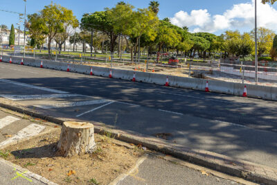Obres per a un nou giratori a S’Agaró