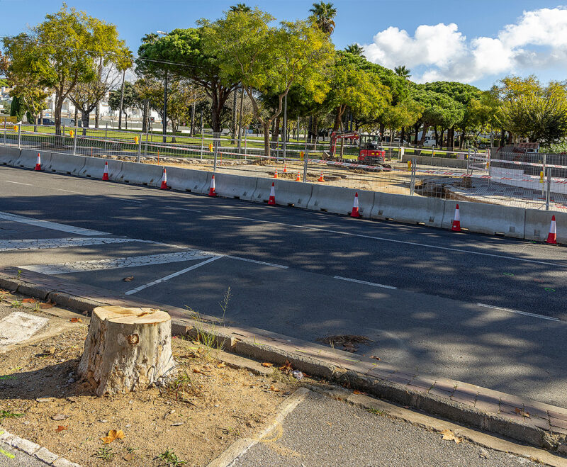 Imatge Obres per a un nou giratori a S’Agaró