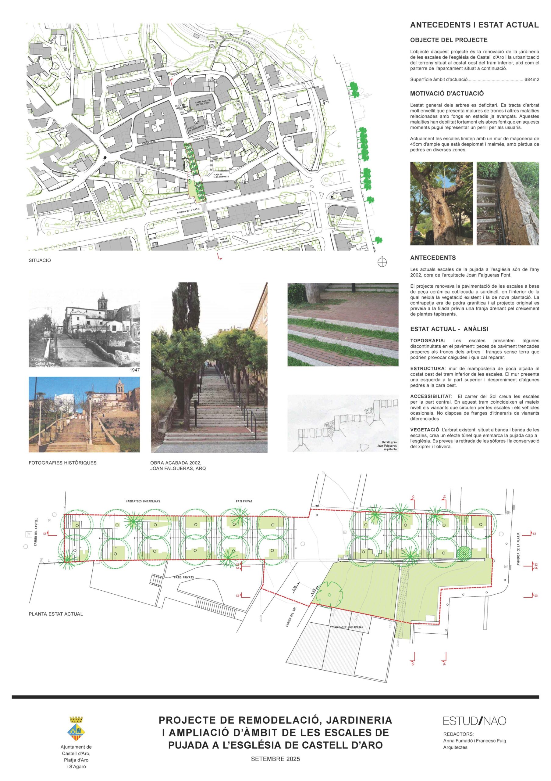 A1_PanellsEscales_Castell d'Aro_Página_1 reduit projecte reforma escales castell d'aro