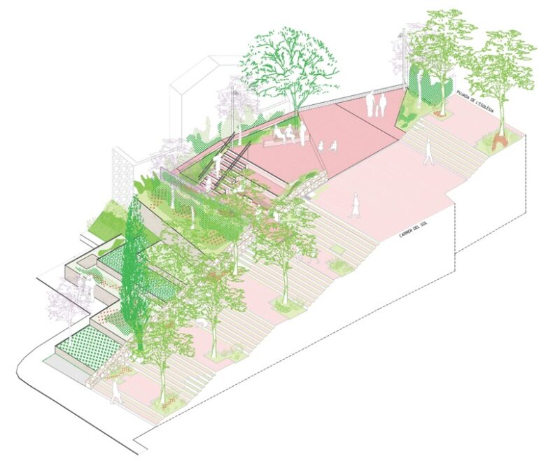Imatge Projecte remodelació escales de la pujada a l’església de Castell d’Aro