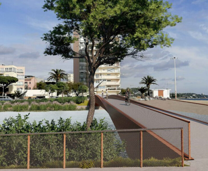 Imatge La passera sobre el Ridaura més a prop